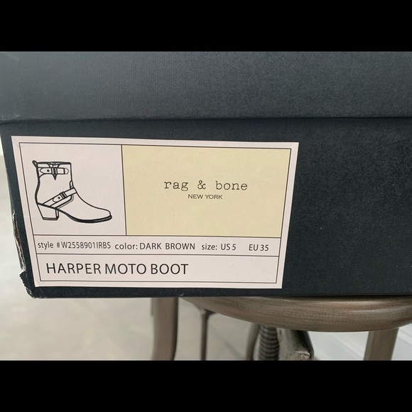 𝅺RAG & BONE Harper Moto Boot sz 35 or 5 EUC !!! - Picture 12 of 13